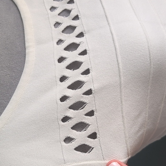 French Connection White Sleeveless Cutout Fit-and-Flare 'kai' 12 - Picture 4 of 11